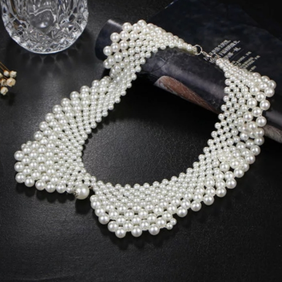 Pearly Beaded Colar Necklace - Picture 2 of 5